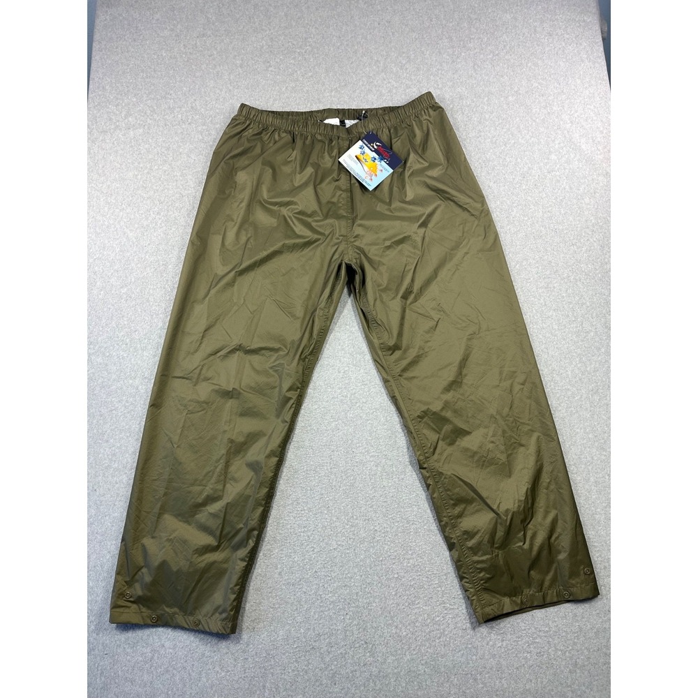 World Wide Sportsman  Windshield Pant  Men XL Green Ripstop Lined Waterproof